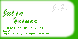 julia heiner business card
