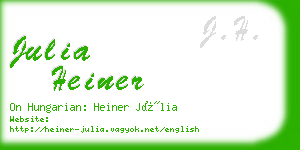 julia heiner business card